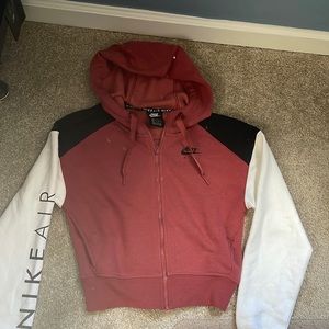 Nike Air zip up hoodie cropped sweatshirt size XS.